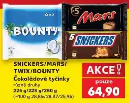 Kaufland Snickers/mars/twix/bounty nabídka