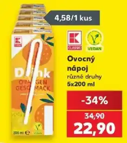 Kaufland K Classic ovocný nápoj nabídka