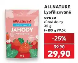 Kaufland Allnature lyofilizované ovoce nabídka