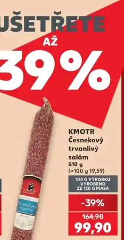 Kaufland Kmotr česnekový trvanlivý salám nabídka