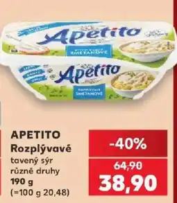 Kaufland Apetito rozplývavé tavený sýr nabídka