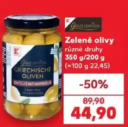 Kaufland Gold Edition zelené olivy nabídka