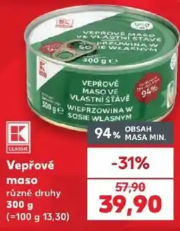 Kaufland K Classic vepřové maso nabídka