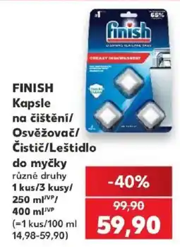 Kaufland Finish kapsle na čištění/ovšězovač/čistič/leštidlo nabídka