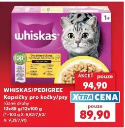 Kaufland Whiskas kapsičky pro kočky/psy nabídka