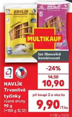 Kaufland Havlík trvanlivé tyčinky nabídka