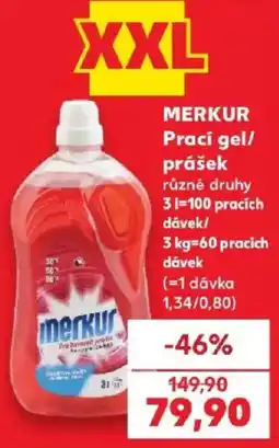 Kaufland Merkur prací gel/prášek nabídka