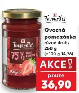Kaufland Favourites ovocná pomazánka různé druhy nabídka