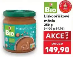 Kaufland Bio Liskooříškové máslo nabídka