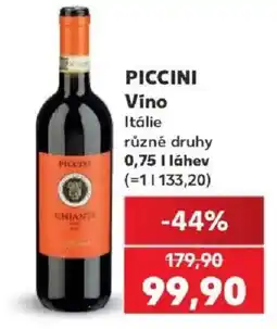 Kaufland Piccini Víno nabídka