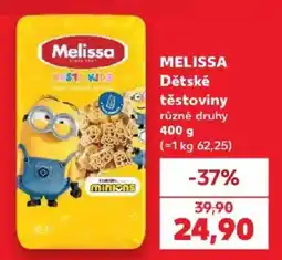 Kaufland Melissa dětské těstoviny nabídka