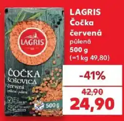 Kaufland Lagris čočka červená půlená nabídka