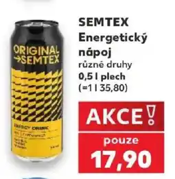 Kaufland Semtex energetický nápoj nabídka