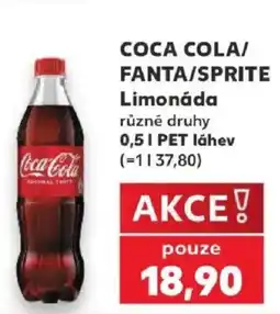 Kaufland Coca Cola/Fanta/Sprite Limonáda nabídka
