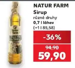 Kaufland Natur Farm Sirup nabídka