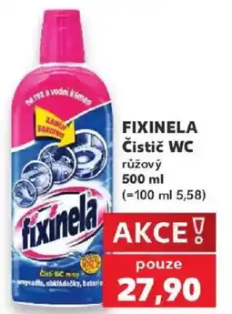 Kaufland Fixinela čistič wc růžový nabídka