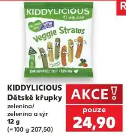 Kaufland Kiddylicious dětské křupky zelenina/zelenina a sýr nabídka