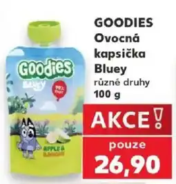 Kaufland Goodies ovocná kapsička Bluey nabídka
