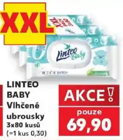 Kaufland Linteo baby vlhčené ubrousky nabídka