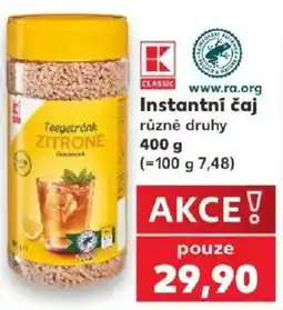 Kaufland K Classic instantní čaj různé druhy nabídka
