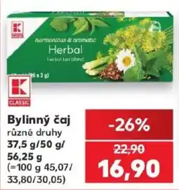 Kaufland K Classic Bylinný čaj nabídka