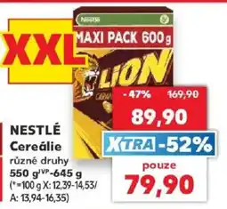 Kaufland Nestlé Cereálie nabídka