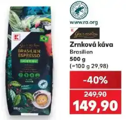 Kaufland K Gold Edition Zrnková káva Brasilien nabídka