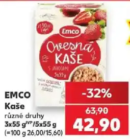 Kaufland Emco ovesná kaše s jahodami nabídka