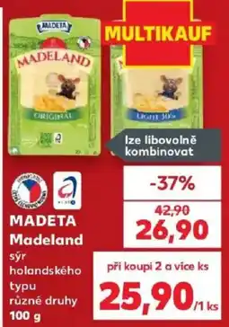 Kaufland Madeta Madeland sýr holandského typu různé druhy nabídka