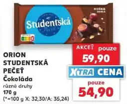 Kaufland Orion studentská pečěť čokoláda nabídka