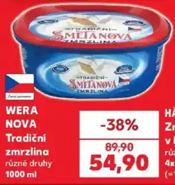 Kaufland Wera nova tradiční zmrzlina nabídka