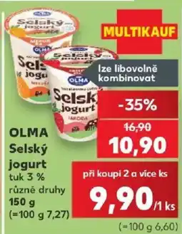 Kaufland Olma selský jogurt nabídka