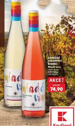 Kaufland Zámecké Vinařství Bzenec Mladé víno nabídka