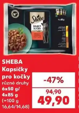 Kaufland Sheba kapsičky pro kočky různé druhy nabídka