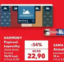 Kaufland Harmony papírové kapesníky nabídka