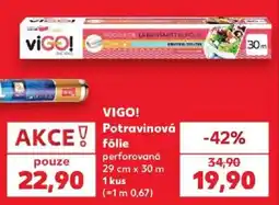 Kaufland Vigo! potravinová fólie perforovaná nabídka