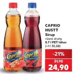 Kaufland Caprio hustý sirup nabídka