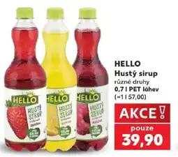 Kaufland Hello hustý sirup nabídka
