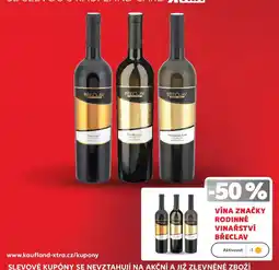 Kaufland Vína značky rodinné vinařství Břeclav nabídka