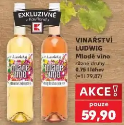 Kaufland Vinařství ludwig Mladé víno nabídka