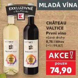 Kaufland Château Valtice Prvni vino nabídka