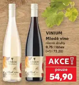 Kaufland Vinium mladé vino nabídka