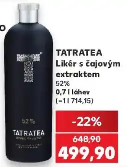 Kaufland Tatratea likér s čajovým extraktem nabídka