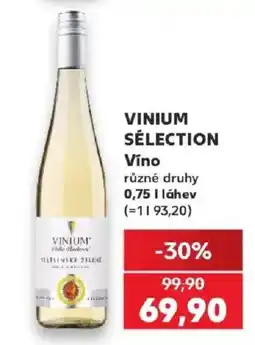 Kaufland Vinium Sélécion Víno nabídka