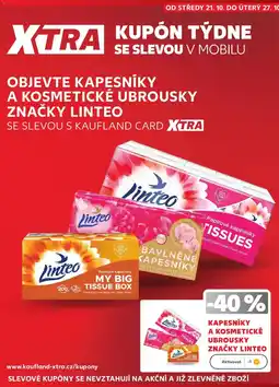 Kaufland Linteo kapesníky a kosmetické ubrousky nabídka