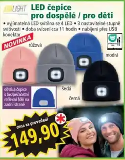 Norma Ledlight LED čepice pro dospělé / pro děti nabídka