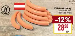 Billa Vídeňské párky nabídka