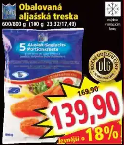 Norma Fjord obalovaná aljašská treska nabídka