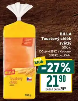 Billa Billa toutsový chléb světlý nabídka