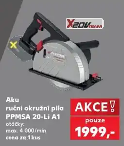 Kaufland Parkside aku ruční okružní pila ppmsa 20-li a1 nabídka